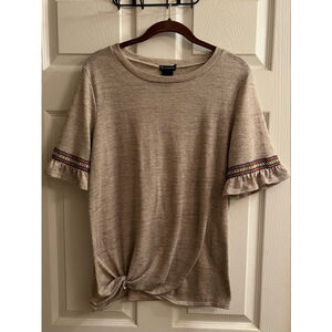 NEW DIRECTION~ FAUX SIDE TIE BLOUSE~ LG